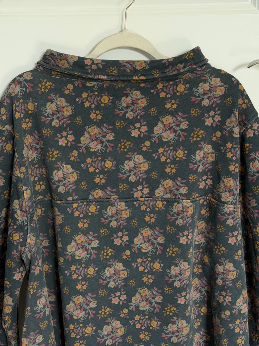 Natural Life State Floral Blooms Blue Easy Does It Sweatshirt 54547 - Picture 9 of 14